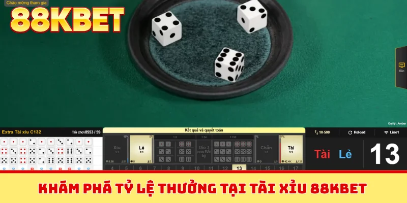 Khám phá tỷ lệ thưởng tại tài xỉu 88KBET