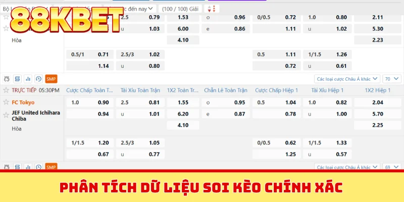 Phân tích dữ liệu soi kèo chính xác