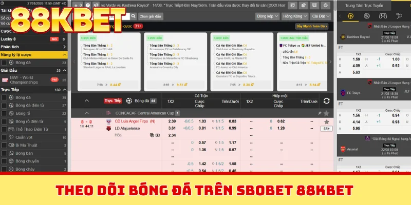 Theo dõi bóng đá trên SBOBET 88KBET